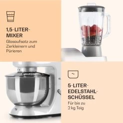 Lucia Küchenmaschine 3-in-1 2000 W / 2,7 PS 5 Ltr Edelstahl BPA-frei -Küchengeräte Geschäft 10006255 de 0006 logo