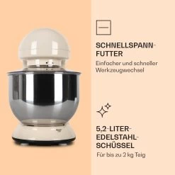 Bella Küchenmaschine 2000 W / 2,7 PS 5 Ltr Edelstahl BPA-frei -Küchengeräte Geschäft 10008232 de 0005 logo