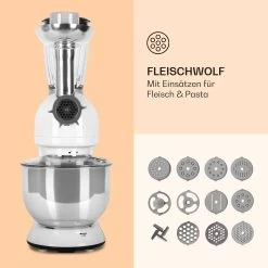 Lucia Küchenmaschine 3-in-1 2000 W / 2,7 PS 5 Ltr Edelstahl BPA-frei 14 Lucia Küchenmaschine 3-in-1 2000 W / 2,7 PS 5 Ltr Edelstahl BPA-frei -Küchengeräte Geschäft 10008236 de 0005 logo