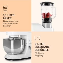 Lucia Küchenmaschine 3-in-1 2000 W / 2,7 PS 5 Ltr Edelstahl BPA-frei 15 Lucia Küchenmaschine 3-in-1 2000 W / 2,7 PS 5 Ltr Edelstahl BPA-frei -Küchengeräte Geschäft 10008236 de 0006 logo