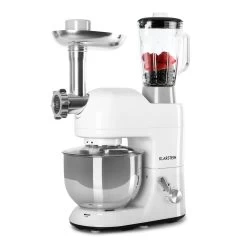 Lucia Küchenmaschine 3-in-1 2000 W / 2,7 PS 5 Ltr Edelstahl BPA-frei