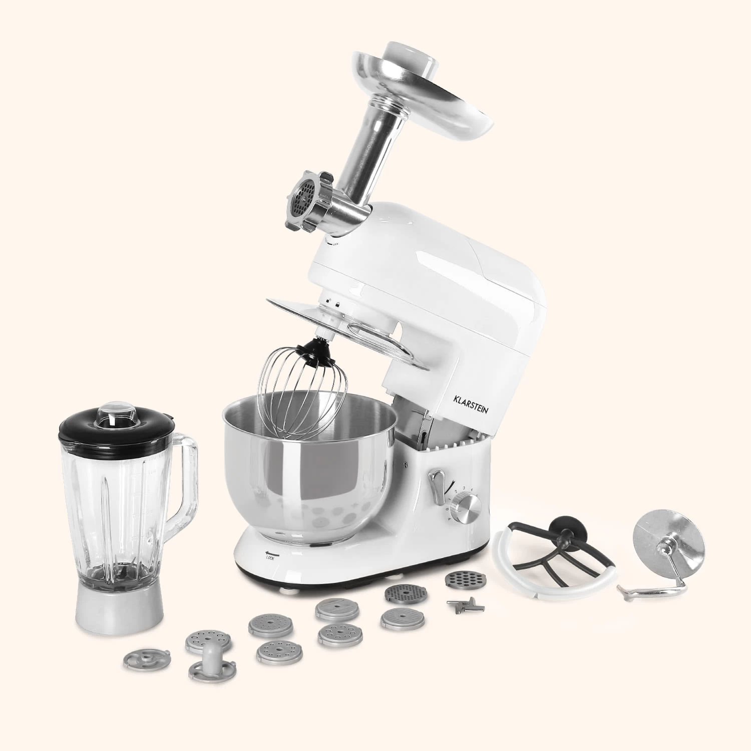 Lucia Küchenmaschine 3-in-1 2000 W / 2,7 PS 5 Ltr Edelstahl BPA-frei 9 Lucia Küchenmaschine 3-in-1 2000 W / 2,7 PS 5 Ltr Edelstahl BPA-frei – Bild 7