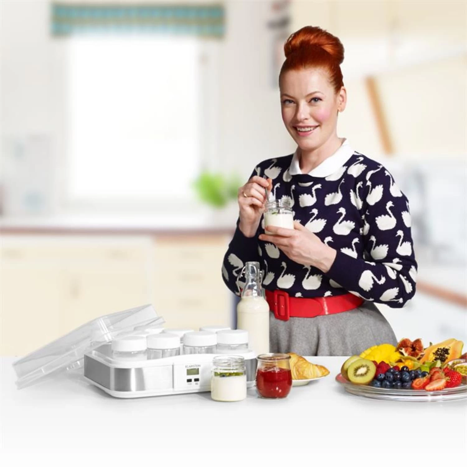 Gaia Joghurtmaker 12 Gläser A 150 Ml Timer Edelstahl 4 Gaia Joghurtmaker 12 Gläser A 150 Ml Timer Edelstahl – Bild 2