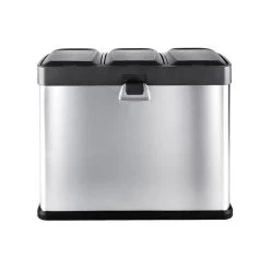 Ökosystem Edelstahl-Tretabfalleimer 45 Liter Recycling -Küchengeräte Geschäft 10024130 yy 0003 logo Klarstein oekosystem Muelleimer 3er