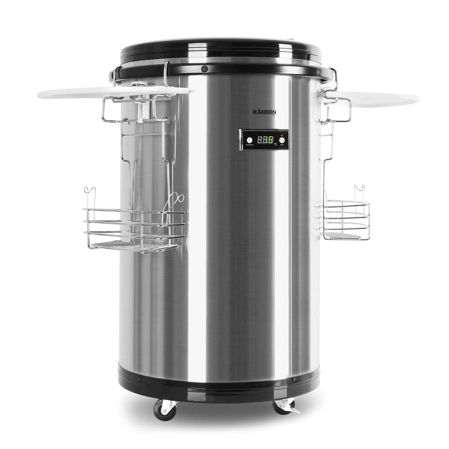 Mr. Barbot Bar-Kühlschrank 50 Liter 6-16 °C Bodenrollen Edelstahl 3 Mr. Barbot Bar-Kühlschrank 50 Liter 6-16 °C Bodenrollen Edelstahl