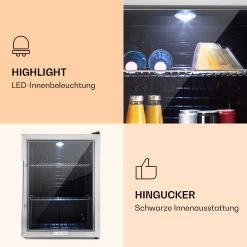 Beersafe XL Kühlschrank 60 Liter 2 Böden Panoramaglastür Edelstahl -Küchengeräte Geschäft 10027672 de 0003 logo