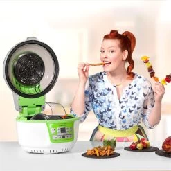 VitAir Turbo Heißluftfritteuse Grün-weiß 1400W Grillen Backen 9l 15 VitAir Turbo Heißluftfritteuse Grün-weiß 1400W Grillen Backen 9l -Küchengeräte Geschäft 10028288 yy 0003 titel enie klarstein vitair heissluft frieteuse