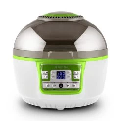 VitAir Turbo Heißluftfritteuse Grün-weiß 1400W Grillen Backen 9l 17 VitAir Turbo Heißluftfritteuse Grün-weiß 1400W Grillen Backen 9l -Küchengeräte Geschäft 10028288 yy 0005 front 04 Klarstein VitAir Heissluftfritteuse gruen weiss