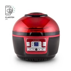 VitAir Turbo Heißluftfritteuse Rot-schwarz 1400W Grillen Backen 9l -Küchengeräte Geschäft 10028289 yy 0004 logo Klarstein VitAir Heissluftfritteuse V2 rot schwarz