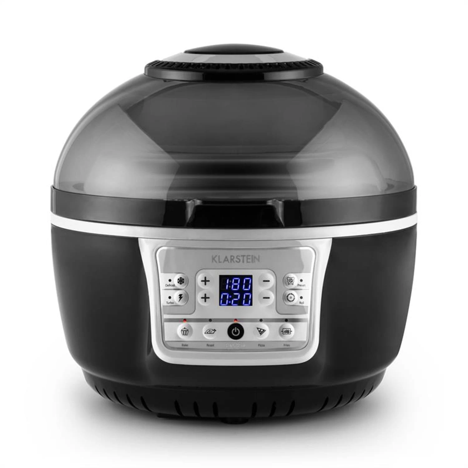 VitAir Turbo Heißluftfritteuse Grau-schwarz 1400W Grillen Backen 9l 7 VitAir Turbo Heißluftfritteuse Grau-schwarz 1400W Grillen Backen 9l – Bild 5