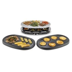 All-U-Can-Grill Raclette 4-in-1 Pancake Crêpes Steinplatte 8 Personen -Küchengeräte Geschäft 10028450 yy 0004 titel Klarstein All U Can Grill Raclettegrill 4in1