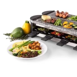 Tenderloin 100 Raclette-Grill 1200 W (2x600W) 8 Personen 2x Naturstein -Küchengeräte Geschäft 10028579 yy 0006 logo 06 Klarstein Tenderloin Raclette Grill