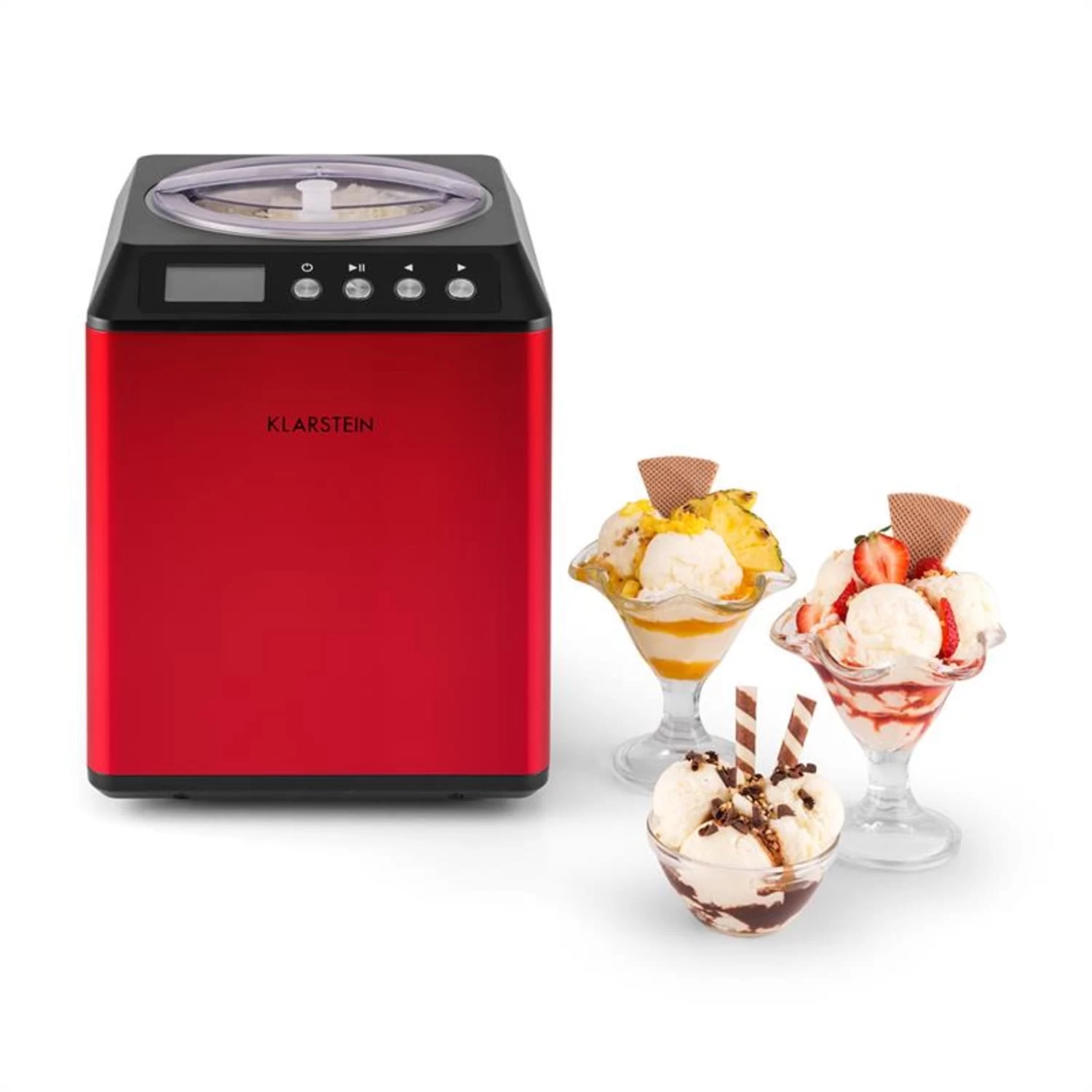 Vanilla Sky Eiscreme-Maschine Kompressor 2l 180W Edelstahl Rot 8 Vanilla Sky Eiscreme-Maschine Kompressor 2l 180W Edelstahl Rot – Bild 6