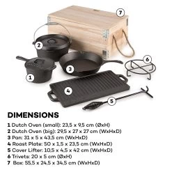 Hotrod Masterplan Dutch Oven Set 7-teilig BBQ Topfset Gusseisen -Küchengeräte Geschäft 10029164 yy 0008 logo