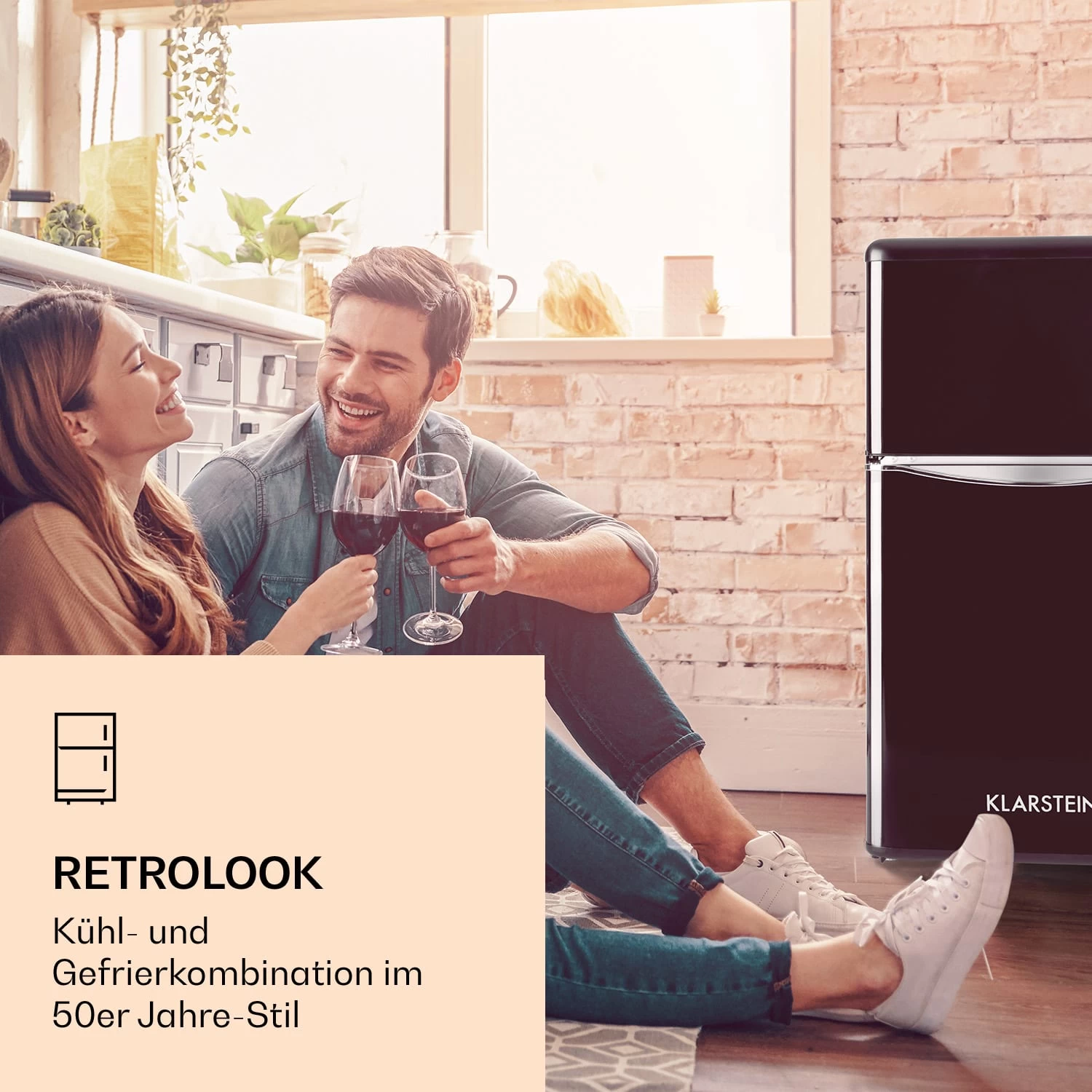 Monroe Kühl- & Gefrierkombination 61/24 Liter 0 - 10 °C 70 Watt 4 Monroe Kühl- & Gefrierkombination 61/24 Liter 0 - 10 °C 70 Watt – Bild 2