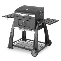Bigfoot Holzkohlegrill Smoker BBQ-Grill 55 X 40 Cm Stahl Schwarz -Küchengeräte Geschäft 10029763 yy 0008 front Klarstein Bigfoot BBQ Grill Smoker