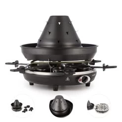 Taste Volcano Tartarengrill Raclettegrill 1500 W 6 Personen Schwarz -Küchengeräte Geschäft 10030307 yy 0006 detail Klarstein Tataren Grill Raclette Grill