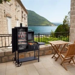 Fleischbrocken Holzkohlegrill Smoker Räucherofen BBQ-Grill Schwarz 10 Fleischbrocken Holzkohlegrill Smoker Räucherofen BBQ-Grill Schwarz -Küchengeräte Geschäft 10030554 yy 0002 ambient Klarstein Fleischbrocken Holzkohlegrill Stahl