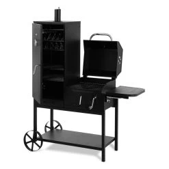 Fleischbrocken Holzkohlegrill Smoker Räucherofen BBQ-Grill Schwarz 15 Fleischbrocken Holzkohlegrill Smoker Räucherofen BBQ-Grill Schwarz -Küchengeräte Geschäft 10030554 yy 0007 front Professional charcoal grill and smoker