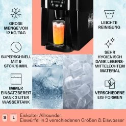 Ice Volcano 2G Eismaschine LED 12kg Je 24h 2l 6-12min Schwarz 12 Ice Volcano 2G Eismaschine LED 12kg Je 24h 2l 6-12min Schwarz -Küchengeräte Geschäft 10030844 DE 0002 usp