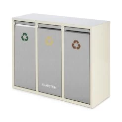 Ordnungshüter 3 Mülleimer Mülltrenner 45L (3 X 15 L) Cremebeige 11 Ordnungshüter 3 Mülleimer Mülltrenner 45L (3 X 15 L) Cremebeige -Küchengeräte Geschäft 10031320 yy 0006 front Klarstein Ordnungshueter 3 Muelleimer cremebeige