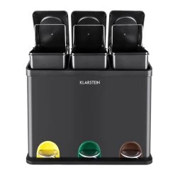 Ökosystem Mülleimer Treteimer Mülltrenner 45L (3x15 L) Schwarz -Küchengeräte Geschäft 10031327 yy 0002 titel Klarstein oekosystem Muelleimer Muelltrenner schwarz