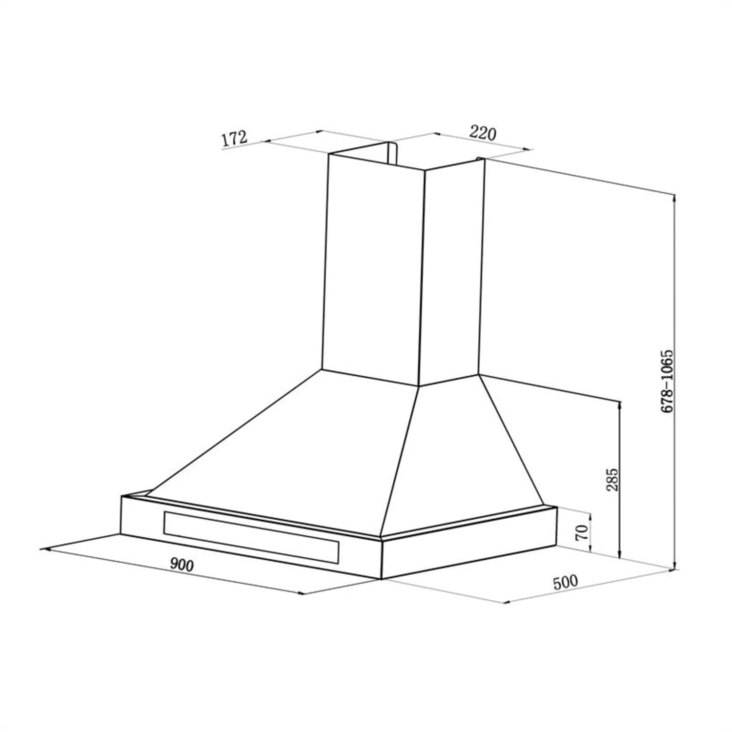 Zelda 90 Dunstabzugshaube 210W 3 Stufen 650m³/h LED EEK: B 9 Zelda 90 Dunstabzugshaube 210W 3 Stufen 650m³/h LED EEK: B – Bild 7