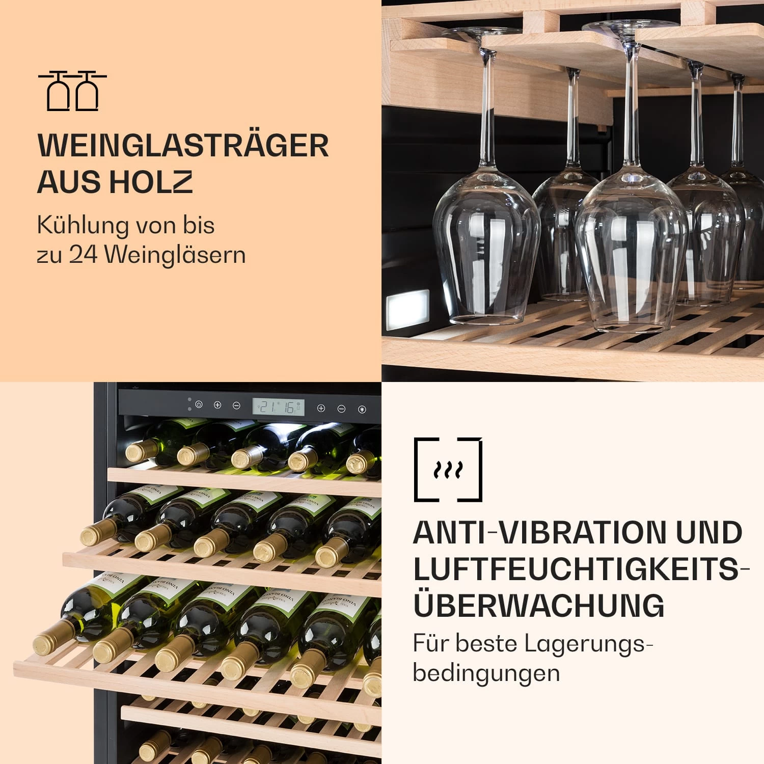 Vinovilla Grande 165 Built-in Duo Weinkühlschrank 425l 165Fl. Glastür 8 Vinovilla Grande 165 Built-in Duo Weinkühlschrank 425l 165Fl. Glastür – Bild 6