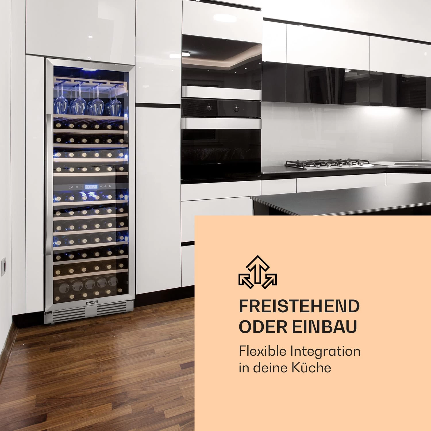 Vinovilla Grande 165 Built-in Duo Weinkühlschrank 425l 165Fl. Glastür 4 Vinovilla Grande 165 Built-in Duo Weinkühlschrank 425l 165Fl. Glastür – Bild 2