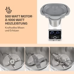 GrandPrix Küchenmaschine 500W / 1000W 2,5l Edelstahl-Rührschüssel -Küchengeräte Geschäft 10032089 de 0003 logo