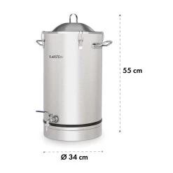 Maischfest Fermenter 25 Fermentierkessel 25 Ltr Gärröhrchen Edelstahl -Küchengeräte Geschäft 10032122 yy 0006 logo Klarstein Maischfest Fermenter 25 Gaerkessel 25l