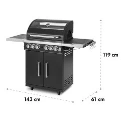Tomahawk 4.2 SBG Gasgrill 6 Brenner 20,7 KW 64x42cm Grill Edelstahl 23 Tomahawk 4.2 SBG Gasgrill 6 Brenner 20,7 KW 64x42cm Grill Edelstahl -Küchengeräte Geschäft 10032308 yy 0012 logo Klarstein Tomahawk SBG Gasgrill Edelstahl