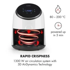 AirVital Heißluftfritteuse 1300W 2,5l CeraPlus-Antihaft Touch Weiß 14 AirVital Heißluftfritteuse 1300W 2,5l CeraPlus-Antihaft Touch Weiß -Küchengeräte Geschäft 10032331 yy 0004 logo Klarstein AirVital Heissluftfritteuse 1300W weiss reedit
