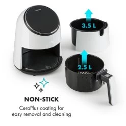 AirVital Heißluftfritteuse 1300W 2,5l CeraPlus-Antihaft Touch Weiß 16 AirVital Heißluftfritteuse 1300W 2,5l CeraPlus-Antihaft Touch Weiß -Küchengeräte Geschäft 10032331 yy 0006 logo Klarstein AirVital Heissluftfritteuse 1300W weiss