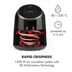 AirVital Heißluftfritteuse 1300W 2,5l CeraPlus-Antihaft Touch Schwarz -Küchengeräte Geschäft 10032332 yy 0004 logo Klarstein AirVital Heissluftfritteuse 1300W schwarz reedit