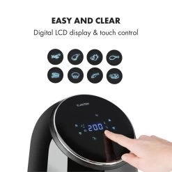 AirVital Heißluftfritteuse 1300W 2,5l CeraPlus-Antihaft Touch Schwarz -Küchengeräte Geschäft 10032332 yy 0005 logo Klarstein AirVital Heissluftfritteuse 1300W schwarz