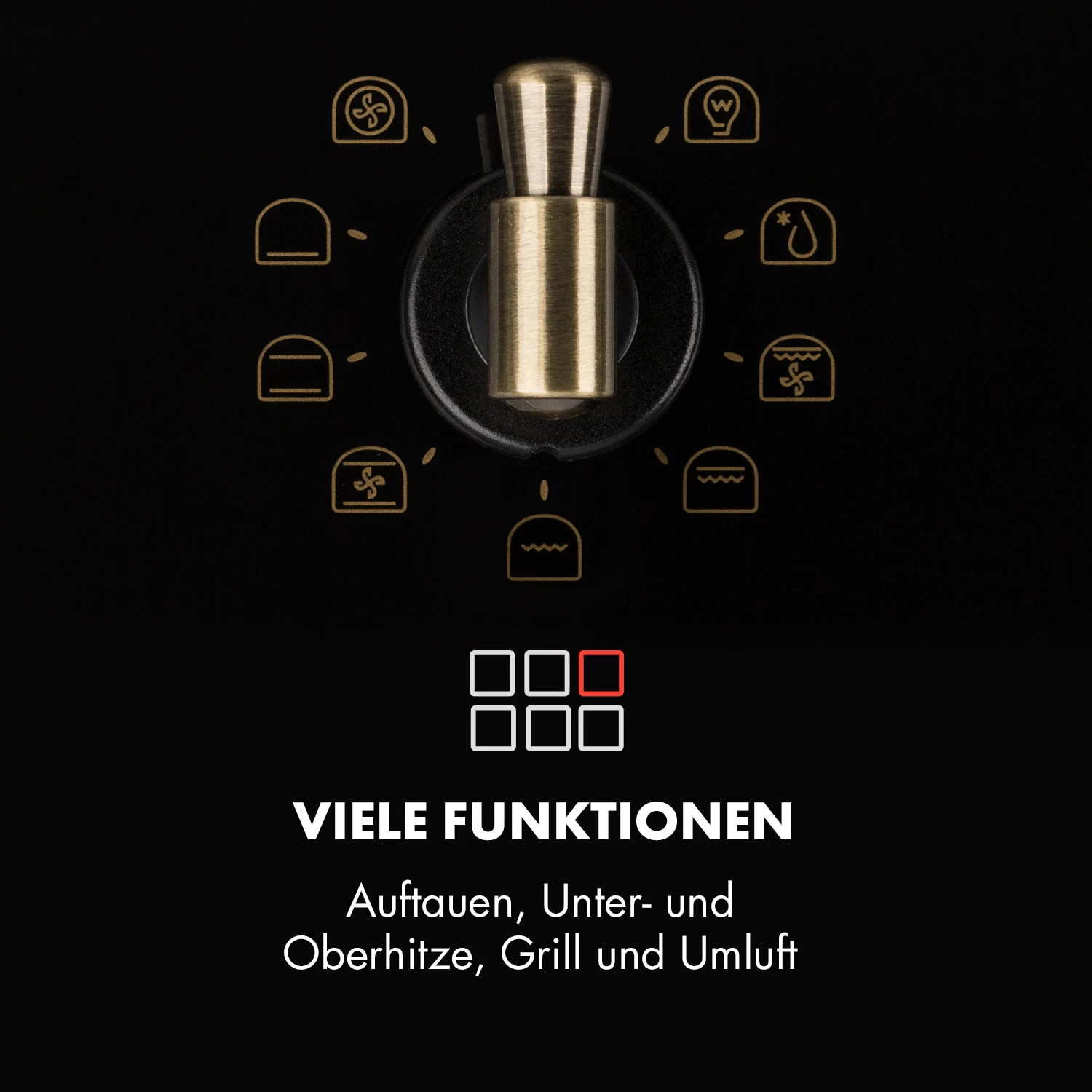 Victoria Einbaubackofen Retro-Design 9 Funktionen 50-250°C Schwarz 6 Victoria Einbaubackofen Retro-Design 9 Funktionen 50-250°C Schwarz – Bild 4