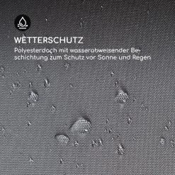 Steakhouse Grilldach 220x215x140cm PE 180 G/m² Flammhemmend Stahl Grau -Küchengeräte Geschäft 10032523 de 0006 logo