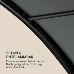 Steakhouse Grilldach 220x215x140cm PE 180 G/m² Flammhemmend Stahl Grau -Küchengeräte Geschäft 10032523 de 0009 logo