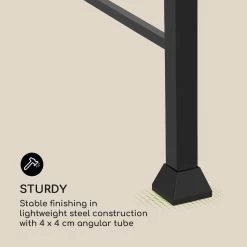 Steakhouse Grilldach 220x215x140cm PE 180 G/m² Flammhemmend Stahl Grau -Küchengeräte Geschäft 10032523 uk 0010 logo