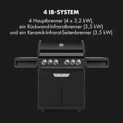 Highgrade 4 IB Gasgrill 6 Brenner 19,8 KW 71x46cm Grill Edelstahl -Küchengeräte Geschäft 10032580 de 0003 logo