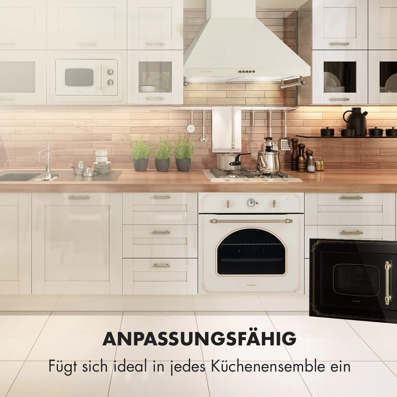 Victoria 20 Einbau-Mikrowelle, 20 L, 800 W, Grill: 1000 W, Elfenbein 5 Victoria 20 Einbau-Mikrowelle, 20 L, 800 W, Grill: 1000 W, Elfenbein – Bild 3