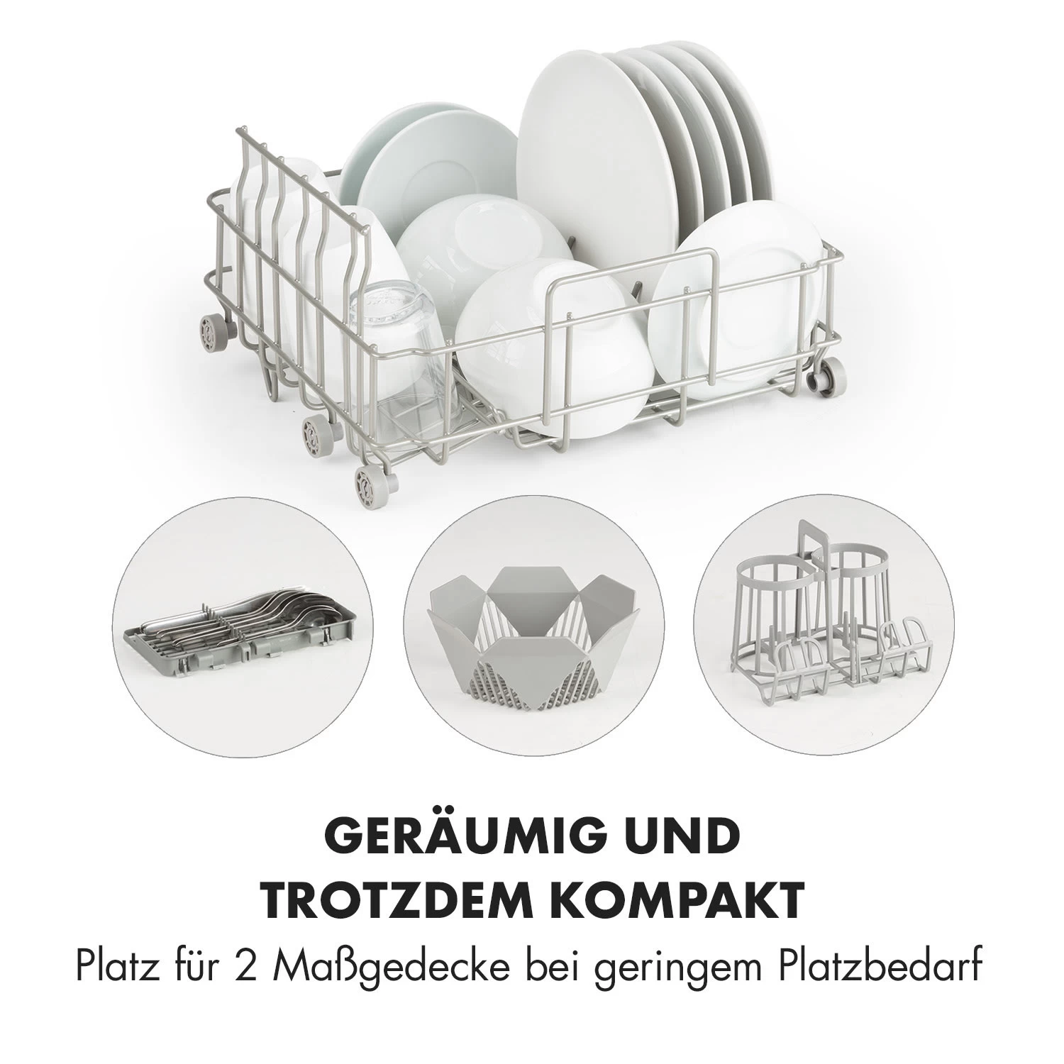 Amazonia Mini Geschirrspülmaschine 6 Programme LED-Display 5 Amazonia Mini Geschirrspülmaschine 6 Programme LED-Display – Bild 3