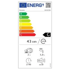 Amazonia Mini Geschirrspülmaschine 6 Programme LED-Display 21 Amazonia Mini Geschirrspülmaschine 6 Programme LED-Display -Küchengeräte Geschäft 10032678 energy label