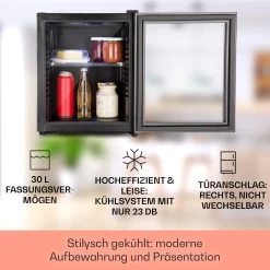 Brooklyn 32 Mini-Kühlschrank Glastür LED Ablage -Küchengeräte Geschäft 10032779 DE 0002 usp