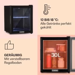 Brooklyn 32 Mini-Kühlschrank Glastür LED Ablage -Küchengeräte Geschäft 10032779 de 0004 usp