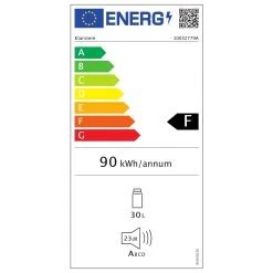 Brooklyn 32 Mini-Kühlschrank Glastür LED Ablage -Küchengeräte Geschäft 10032779 energy label