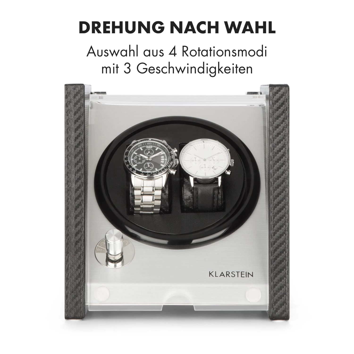 Tokyo 2 Uhrenbeweger, 2 Uhren, 3 Geschwindigkeiten, 4 Modi, Schwarz 6 Tokyo 2 Uhrenbeweger, 2 Uhren, 3 Geschwindigkeiten, 4 Modi, Schwarz – Bild 4