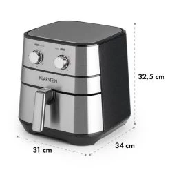 AeroVital Heißluftfritteuse 1700W 5,4 Liter Timer Edelstahl Silber 21 AeroVital Heißluftfritteuse 1700W 5,4 Liter Timer Edelstahl Silber -Küchengeräte Geschäft 10032848 yy 0010 logo Klarstein AeroVital Heissluftfritteuse silber reedit