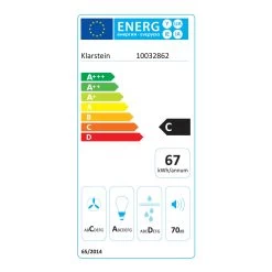 Hektor Dunstabzugshaube Einbau 52cm Abluft: 530 M³/h LED Touch Glas -Küchengeräte Geschäft 10032862 energy label